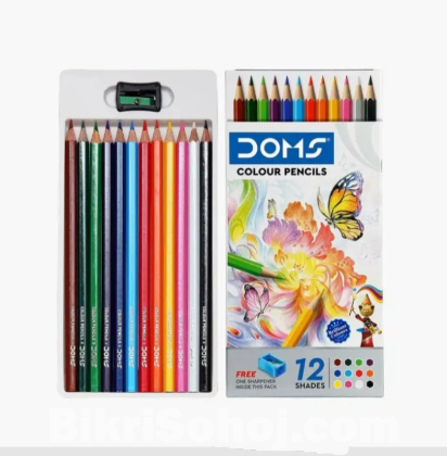 Doms Colour Pencil 12 Shades Big Size